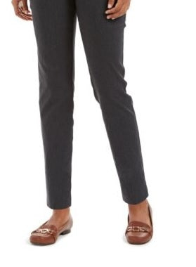 Charter Club Women's Slim Leg Ankle Pants Grey Size 4 Petite