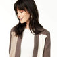 Charter Club Women's Colorblocked Pure Cashmere Cardigan Brown/White Size Large