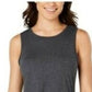 Ideology Women's Tie Back Tank Top Dark Gray Size Medium