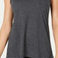 Ideology Women's Tie Back Tank Top Dark Gray Size Medium
