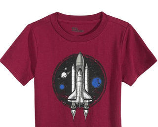 Epic Threads Little Boy's Spaceship T-Shirt Red Size 7