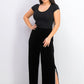 MSK Women's Embellished Trim Velvet Pants Black Size Small