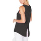 Ideology Women's Sleeveless Jewel Neck Top Black Size Medium