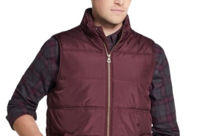 Weatherproof Vintage Men's Zip Front Vest Wine
