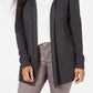 Karen Scott Women's Cotton Mixed Knit Cardigan Grey Size PM