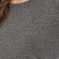 Calvin Klein Women's Long Sleeve Jewel Neck Top Grey Size Large