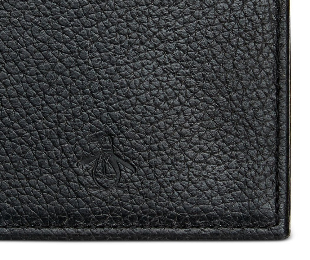 Original Penguin Men's Leather Card Holder Black One Size