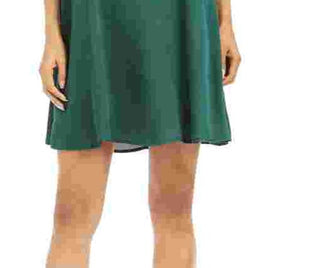 Robbie Bee Women's Sleeveless Cowl Neck Above The Knee Fit Flare Evening Dress Green Size 6 Petite