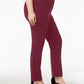 JM Collection Women's Short Tummy Control Curvy Fit Pants Wine Size 4 Petite Small