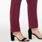 JM Collection Women's Short Tummy Control Curvy Fit Pants Wine Size 4 Petite Small