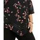 Alfani Women's Plus Size Chiffon-Trim V-Hem Tunic Black Size 0X