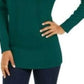 Style & Co Women's Mixed Stitch Sweater Green Size Large