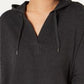 Style & Co Women's Hoodie 3/4 Sleeve Top Black Size Small