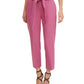 DKNY Women's Belted Slim-Leg Pants Pink Size 6