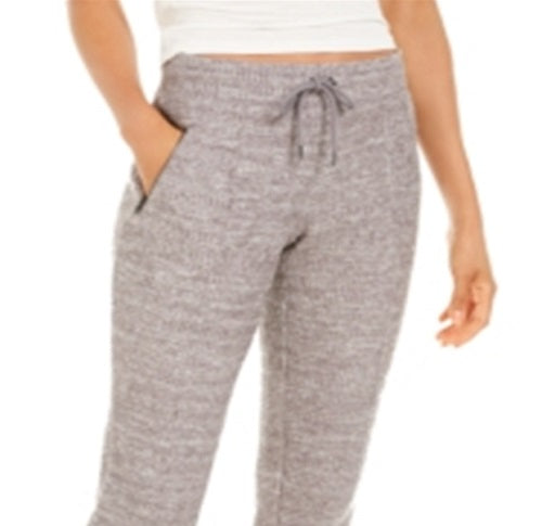 Ideology Women's Waffle Knit Joggers Gray Size Medium