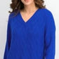 Karen Scott Women's Basket-Stitch Sweater Blue Size Medium