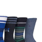 Tommy Hilfiger Mens 4 Pack Comfy Crew Socks Blue-Black Size 7-12