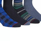 Tommy Hilfiger Mens 4 Pack Comfy Crew Socks Blue-Black Size 7-12