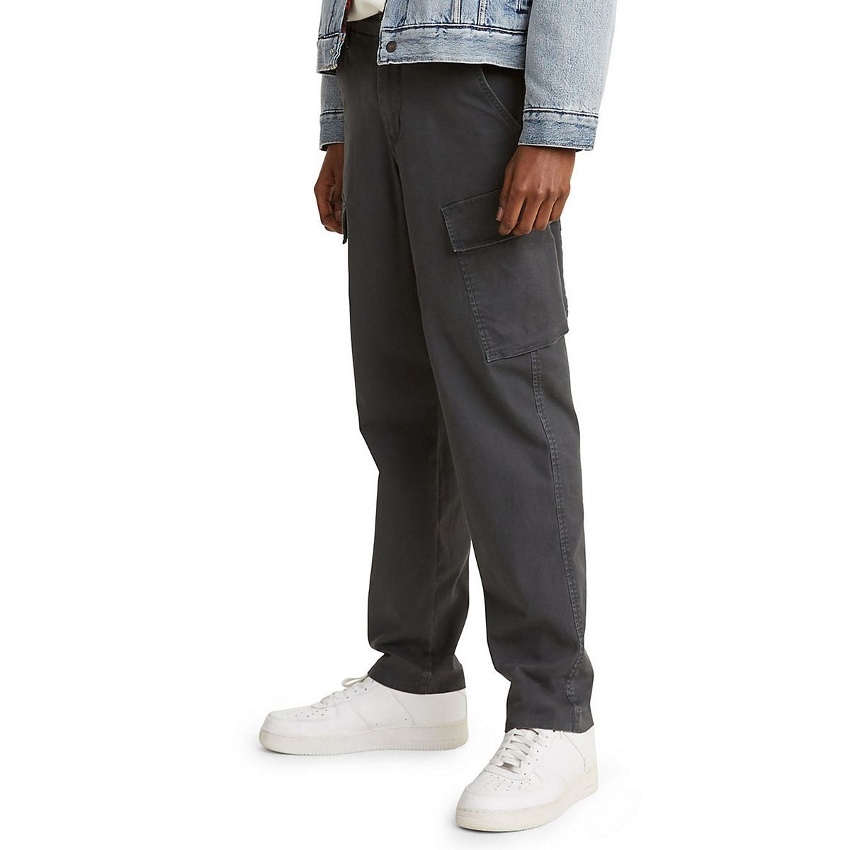 Levi's Men's Slim Fit Tapered Cargo Pants Gray Size 38