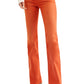 Free People Women's Eva Lace-Up Bootcut Jeans -Orange Size 25