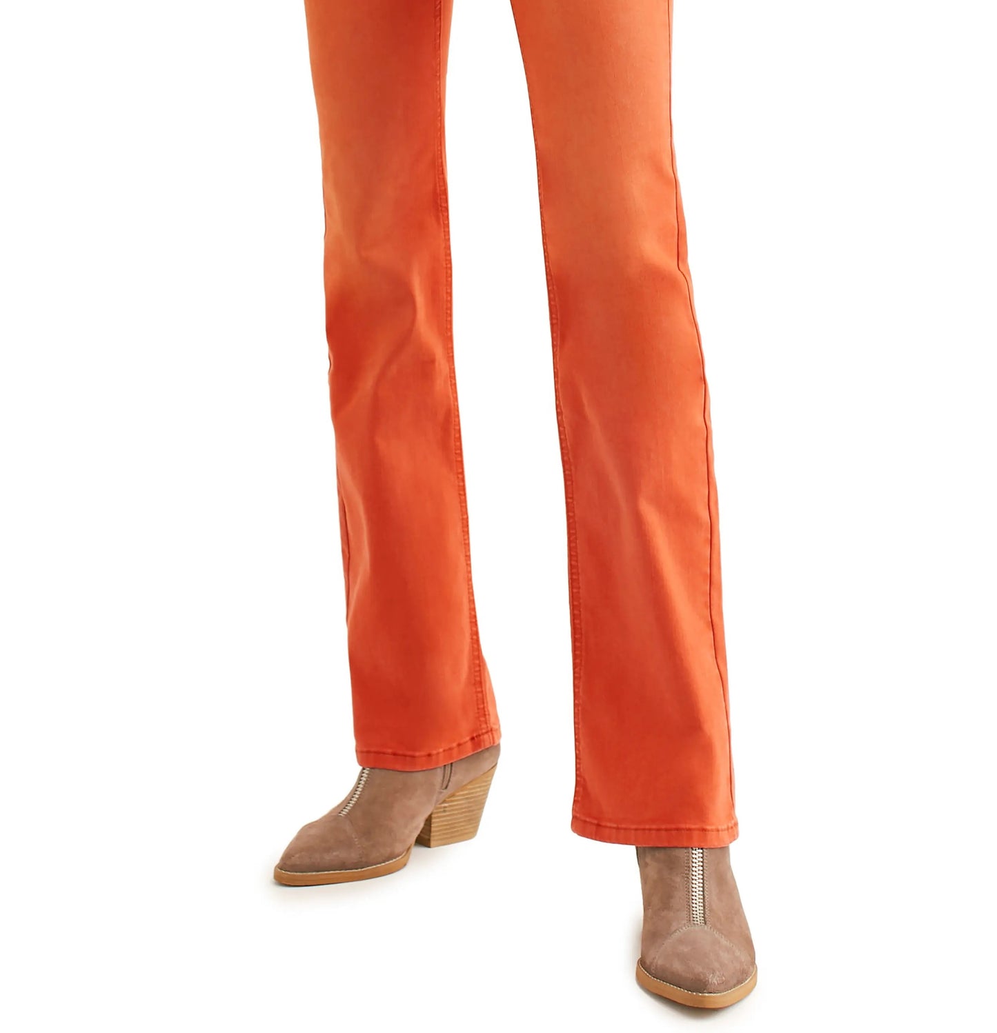 Free People Women's Eva Lace-Up Bootcut Jeans -Orange Size 25