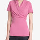 DKNY Women's Ruched Top Pink Size X-Small
