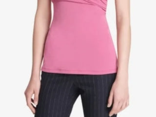 DKNY Women's Ruched Top Pink Size X-Small