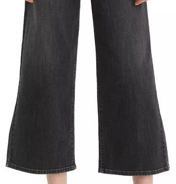 Levi's Women's Super Wide Leg Cropped Jeans Black Size 28X25
