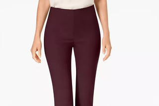 Charter Club Women's Chelsea Tummy Control Ankle Pants Wine Size 12 Petite