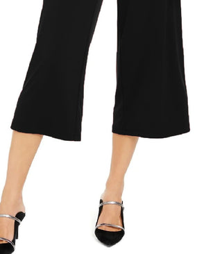 Alfani Women's D Ring Culotte Pants Black  Size Small
