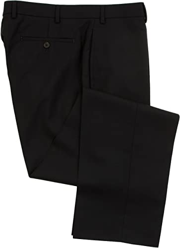 Ralph Lauren Men's Flat Front Solid Wool Dress Pants Black Size 32X32