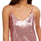Crave Fame Junior's Sequin Tank Top Black  Size Large