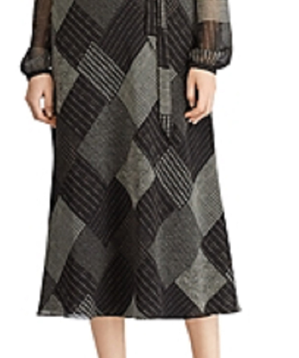 Ralph Lauren Women's Franny Long Sleeve Day Dress Black Size 14