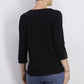 Karen Scott Women's Cotton Lace-Up T-Shirt Black Size Medium