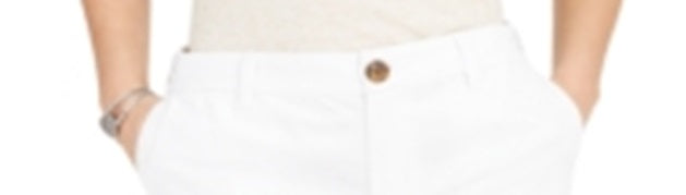 Style & Co Women's Chino Shorts White Size 10