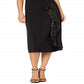 Ralph Lauren Women's Lace Trim Jersey Dress Black Size 6 Petite