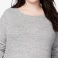 Rachel Roy Women's Trendy Plus Size Zip-Hem Top Gray Size 0X