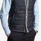 Barbour Men's Essential Gilet Tailored Fit Mixed Media Vest Gray Size Small