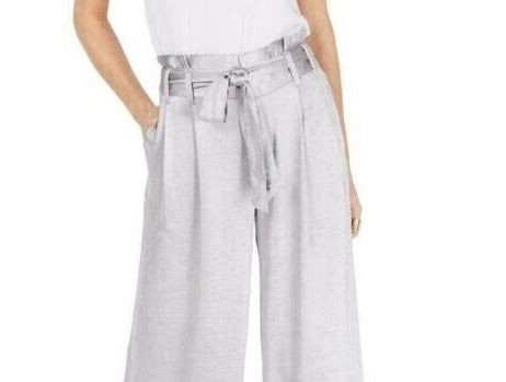 INC International Concepts Women's Wide Leg Pants Silver   Size 4