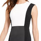 Calvin Klein Women's Petite Colorblocked Sheath Dress Grey Size 12 Petite