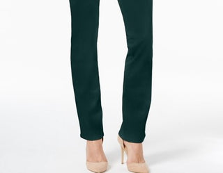 Charter Club Women's Lexington Straight-Leg Jeans Green Size 14 S