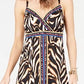 INC International Concepts Women's Strappy Back Maxi Dress Black Multi Size Petite S