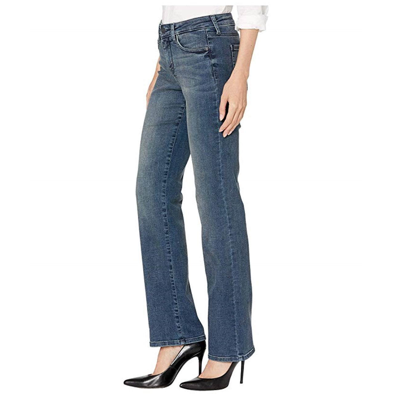 NYDJ Women's Marilyn Straight Leg Stretch Jeans Blue Size 10