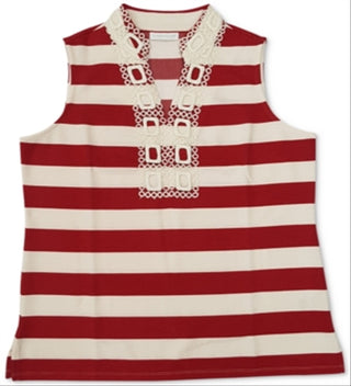 Charter Club Women's Ottoman Tank Top Red Size Small