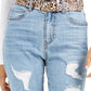 Dollhouse Junior's Ripped Skinny Jeans With Belt Blue Size 15