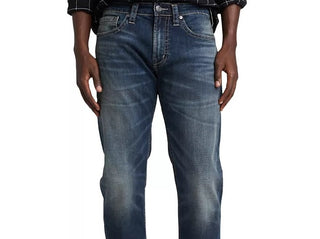 Silver Jeans Co. Men's Eddie Relaxed Tapered Fit Stretch Jeans Blue Size 32X34