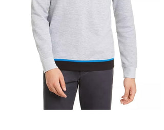 Alfani Men's Heathered Pocket Crew Sweatshirt Gray Size Small