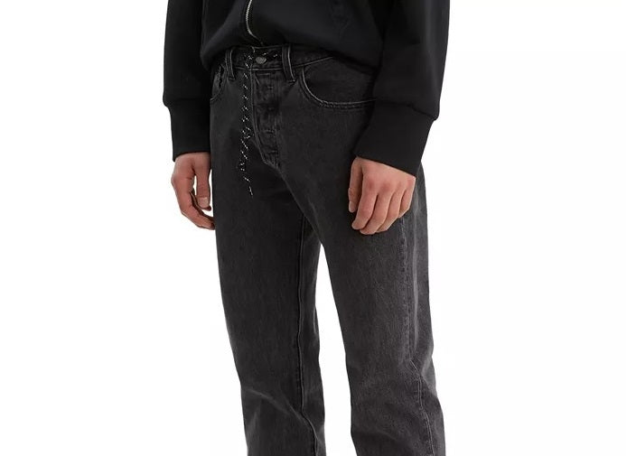 Levi's Men's 501 Original Straight Fit Stretch Jogger Jeans Gray Size 33X32