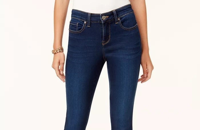 Style & Co Women's Solid Textured Shawl Collar Sweater Blue Size 14