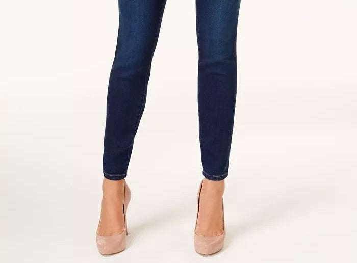 Style & Co Women's Solid Textured Shawl Collar Sweater Blue Size 14